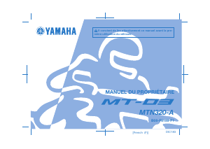 Mode d’emploi Yamaha MT-03 (2016) Moto