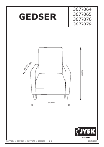 Manual de uso JYSK Gedser Sillón