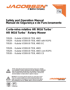 Manual Jacobsen HR 9016 Turbo Corta-relvas