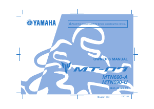 Handleiding Yamaha MT07 (2020) Motor