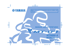 Manual de uso Yamaha MT07 (2020) Motocicleta