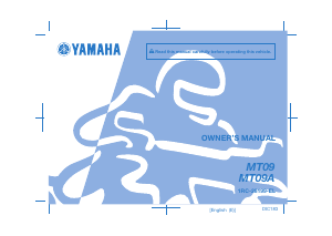 Manual Yamaha MT09 (2014) Motorcycle