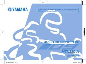 Mode d’emploi Yamaha MT09 (2017) Moto