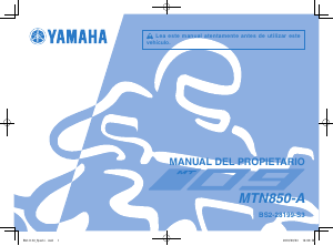 Manual de uso Yamaha MT09 (2020) Motocicleta