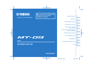 Mode d’emploi Yamaha MT09 (2021) Moto