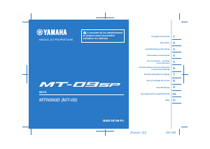 Mode d’emploi Yamaha MT09 SP (2021) Moto