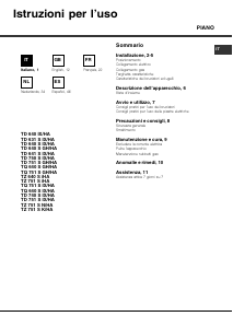 Manual de uso Hotpoint-Ariston TD 751 S (BK) GH/HA Placa