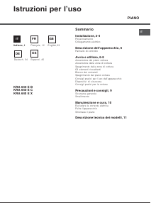 Manual de uso Hotpoint-Ariston KRA 640 X Placa
