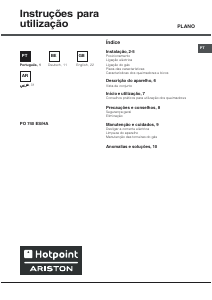 Manual Hotpoint-Ariston PO 740 ES (IX)/HA Placa
