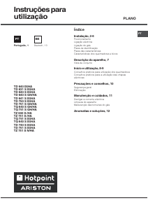 Manual Hotpoint-Ariston TD 640 S (BK) IX/HA Placa