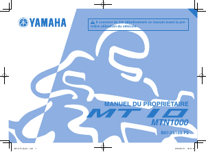 Mode d’emploi Yamaha MT10 (2018) Moto