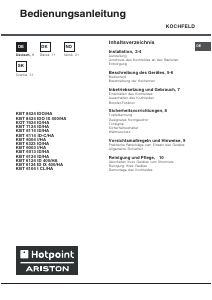 Bruksanvisning Hotpoint-Ariston KOT 7424IO(BI)400/HA Häll