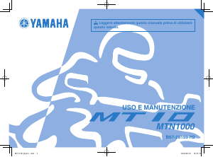 Manuale Yamaha MT10 (2018) Motocicletta