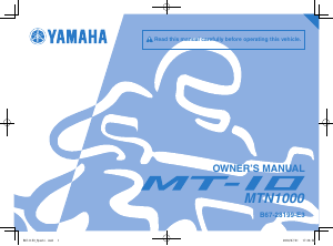 Manual Yamaha MT10 (2019) Motorcycle