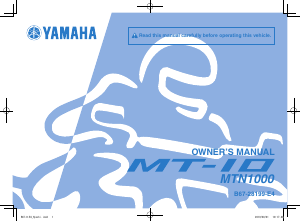 Manual Yamaha MT10 (2020) Motorcycle