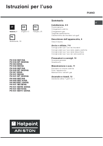Handleiding Hotpoint-Ariston PH 941MSTV(IX)/HA(T) Kookplaat