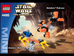 Handleiding Lego set 4485 Star Wars MINI Sebulbas podracer & Anakins podracer