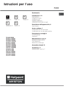 Manuale Hotpoint-Ariston TD 751 S (ICE) IX/HA Piano cottura