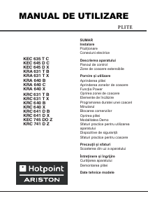 Manual Hotpoint-Ariston KRC 641 D B Plită