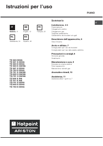 Handleiding Hotpoint-Ariston TD 641 S (BK) IX/HA Kookplaat