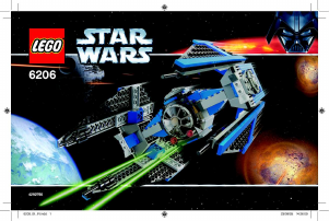 Manuale Lego set 6206 Star Wars TIE interceptor