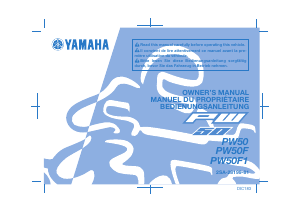 Handleiding Yamaha PW50 (2015) Motor