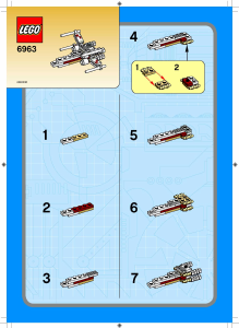 Manual Lego set 6963 Star Wars MINI X-Wing starfighter