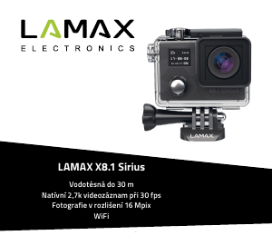 Manuál Lamax X8.1 Sirius Akční kamera