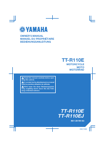 Mode d’emploi Yamaha TT-R110E (2018) Moto