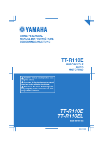 Mode d’emploi Yamaha TT-R110E (2020) Moto