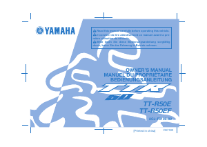 Manual Yamaha TT-R50 (2015) Motorcycle