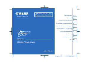 Manual Yamaha Tenere 700 (2021) Motorcycle