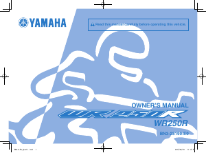 Manual Yamaha WR250R (2016) Motorcycle