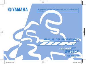 Manual de uso Yamaha WR450F (2015) Motocicleta