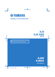 Mode d’emploi Yamaha XJ6-N (2016) Moto