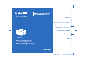 Manual Yamaha XSR700 (2021) Motorcycle