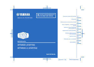 Manual de uso Yamaha XSR700 (2021) Motocicleta