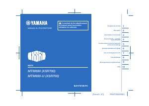 Mode d’emploi Yamaha XSR700 (2021) Moto