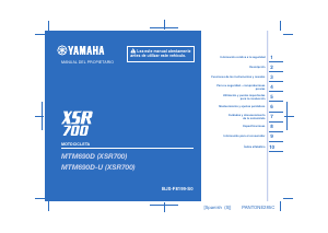 Manual de uso Yamaha XSR700 XTribute (2021) Motocicleta