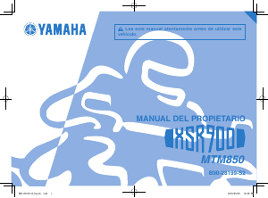 Manual de uso Yamaha XSR900 (2018) Motocicleta