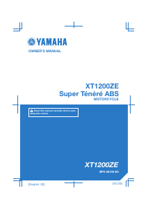 Manual Yamaha XT1200ZE (2017) Motorcycle