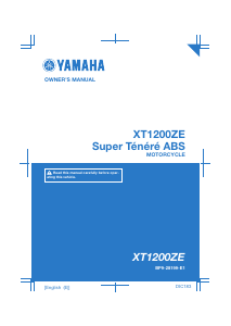 Manual Yamaha XT1200ZE (2019) Motorcycle