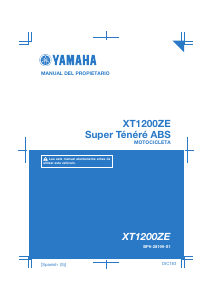 Manual de uso Yamaha XT1200ZE (2019) Motocicleta