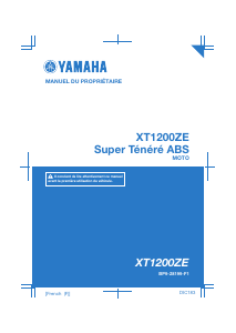 Mode d’emploi Yamaha XT1200ZE (2019) Moto