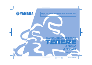 Manual de uso Yamaha XT660Z (2015) Motocicleta