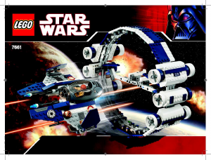 Manual de uso Lego set 7661 Star Wars Jedi starfighter con hyperdrive booster