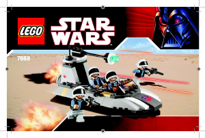 Manual Lego set 7668 Star Wars Rebel scout speeder