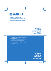 Mode d’emploi Yamaha YZ65 (2018) Moto