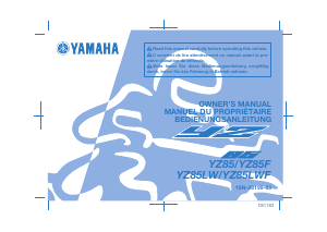 Manual Yamaha YZ85 (2015) Motorcycle