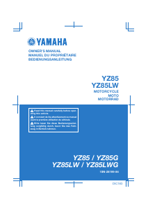 Mode d’emploi Yamaha YZ85 (2016) Moto